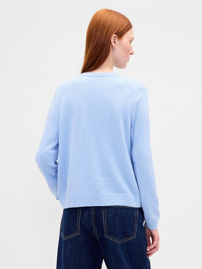 CashSoft カシミヤタッチ クロップドカーディガン-2