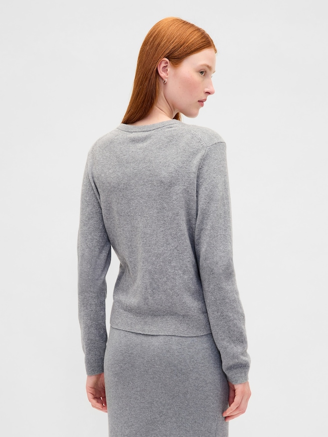 CashSoft カシミヤタッチ クロップドカーディガン-2