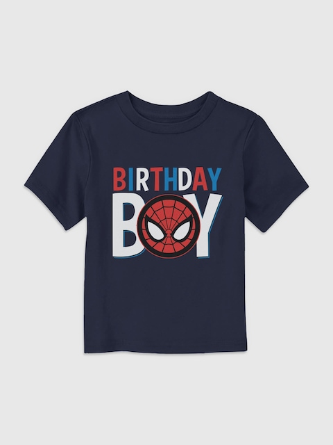 Marvel Universe Classic Birthday Icon Spiderman Graphic T-Shirt for Toddler
