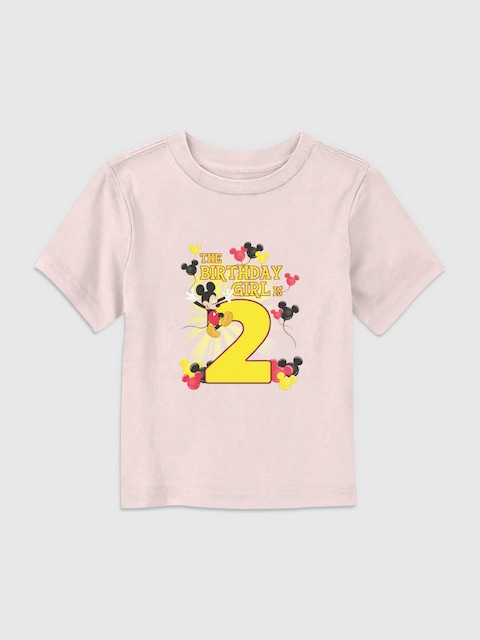 Disney Mickey Birthday Girl Is 2 Graphic T-Shirt for Toddler