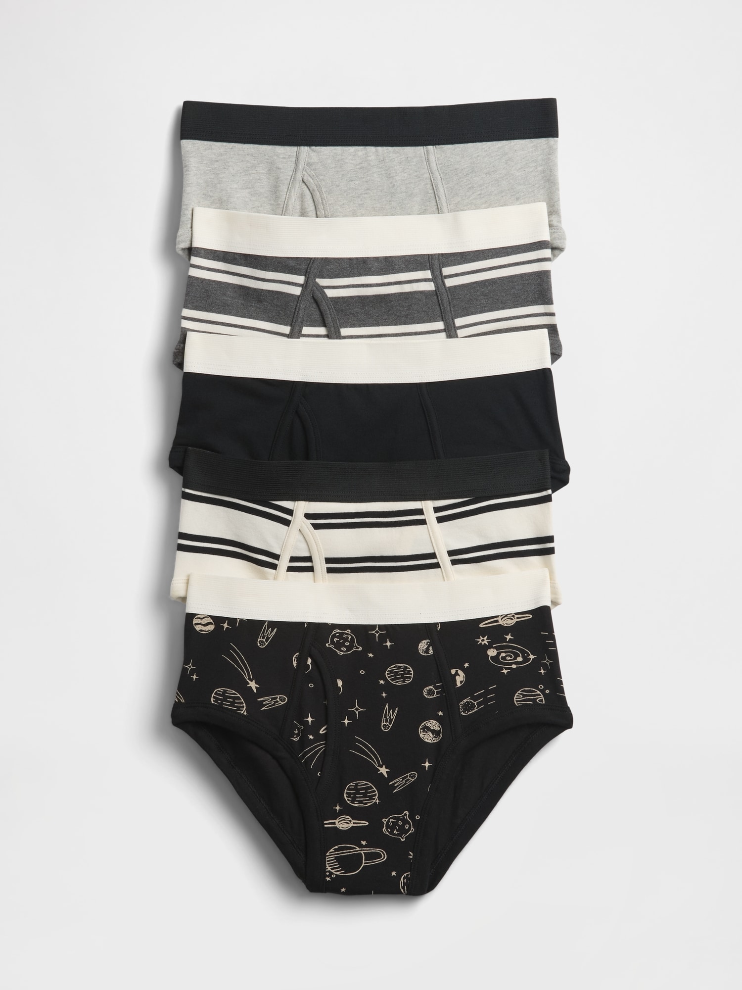 Kids Organic Stretch Cotton Briefs (5-Pack)