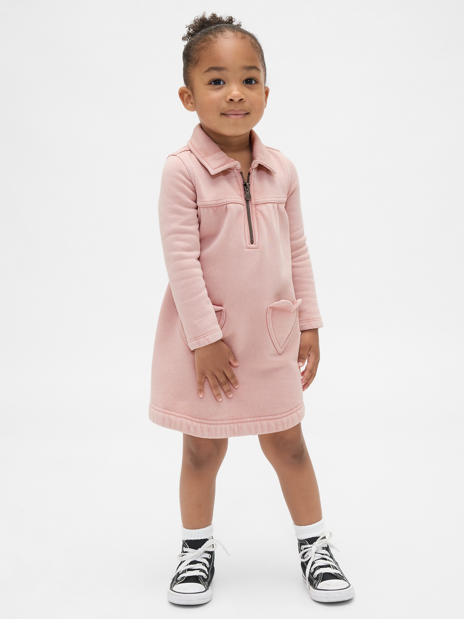 Gap ヴィンテージソフト ハーフジップ ワンピース (幼児・ベビー) Gap ヴィンテージソフト ハーフジップ ワンピース (幼児・ベビー)