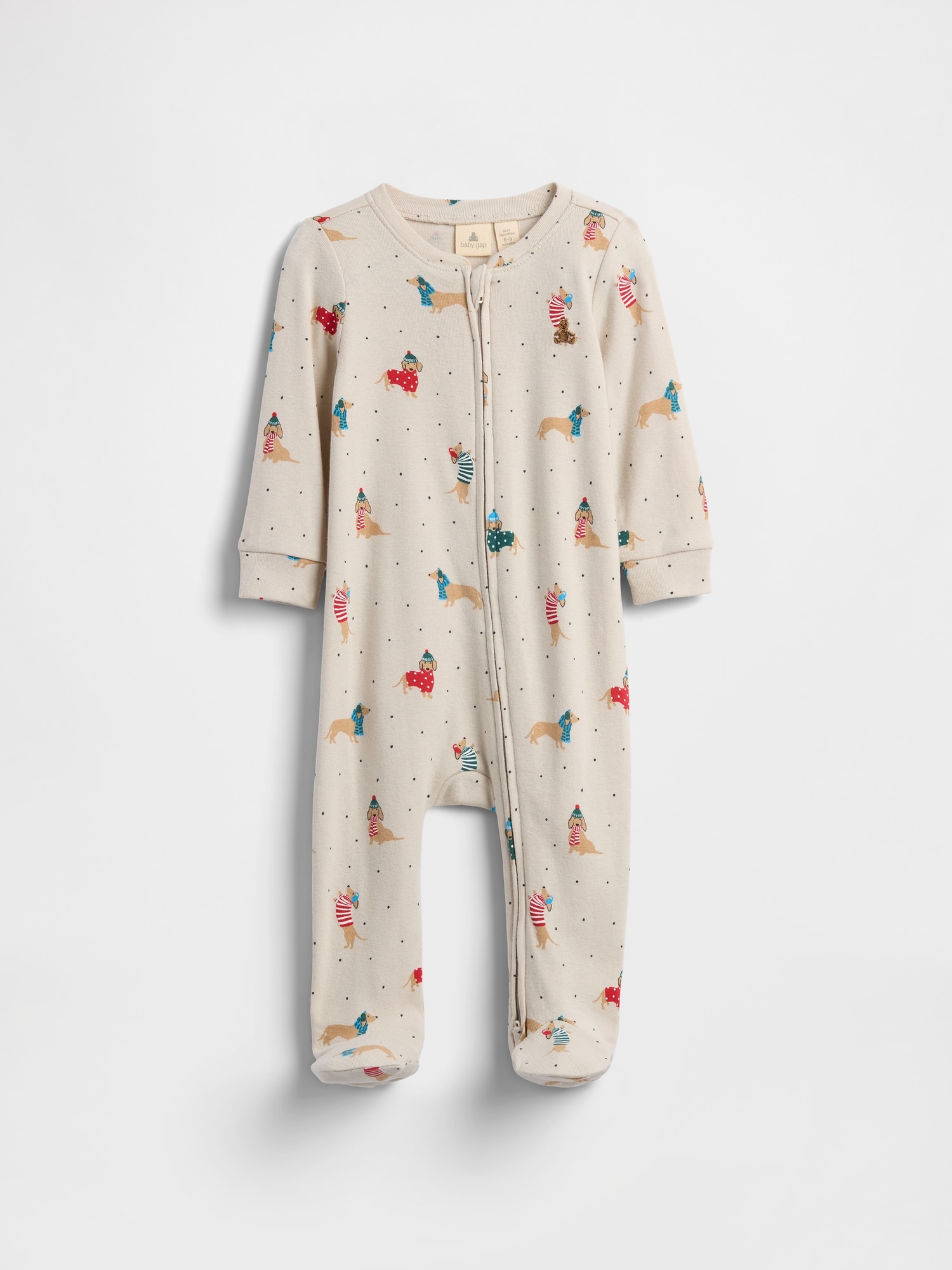 Baby Print Two-Way Zip One-Piece