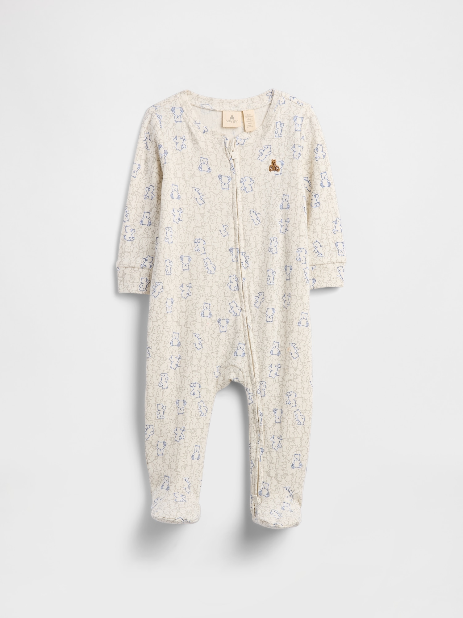 Baby Print Two-Way Zip One-Piece