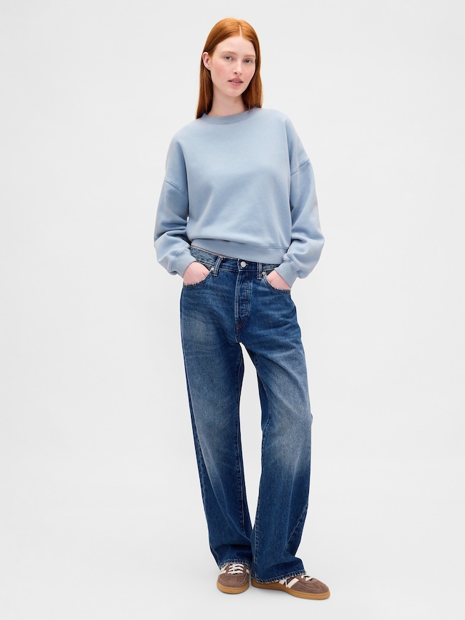 ヴィンテージソフト ウェッジ クルーネック スウェットシャツ-1