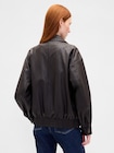 オーバーサイズ ヴィーガンレザージャケット-2