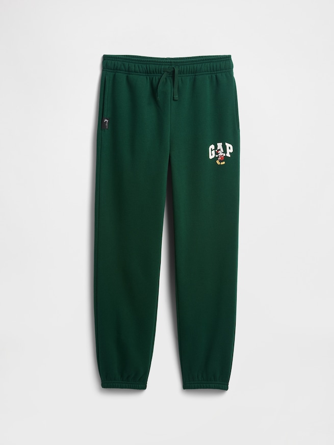 GapKids × ディズニー ミッキーマウス リラックスフィット GAPロゴ ジョガーパンツ-0