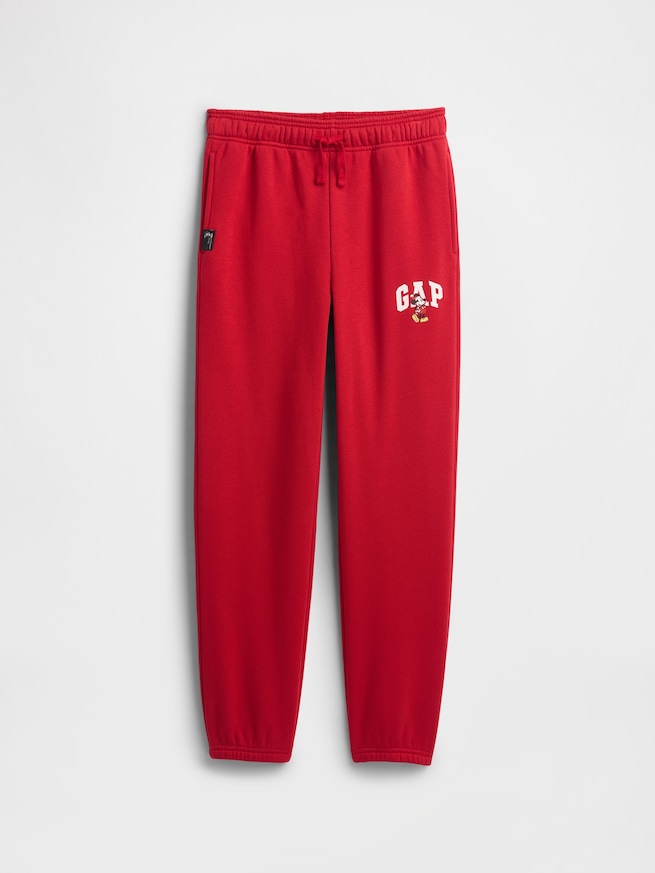 GapKids × ディズニー ミッキーマウス リラックスフィット GAPロゴ ジョガーパンツ-0