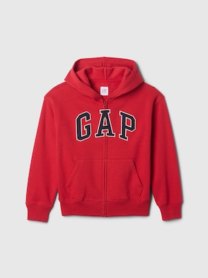 リラックス GAPロゴ ジップアップパーカー (キッズ)