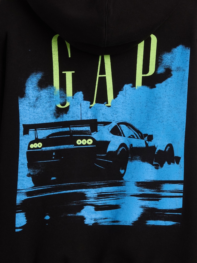 リラックスフィット GAPロゴ グラフィックパーカー (キッズ)-2