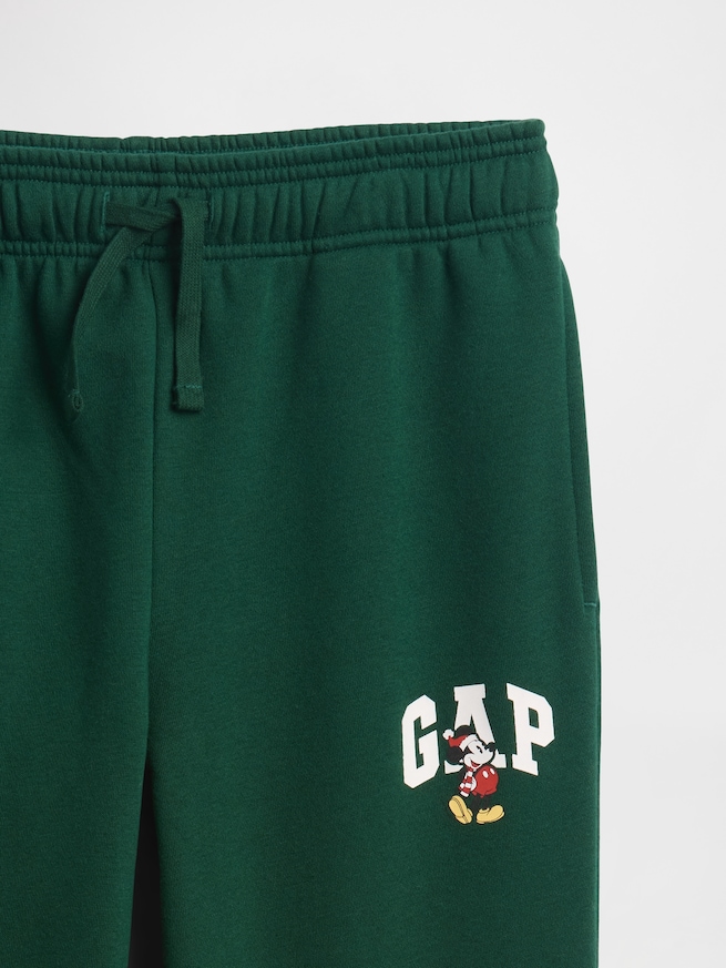 GapKids × ディズニー ミッキーマウス リラックスフィット GAPロゴ ジョガーパンツ-2