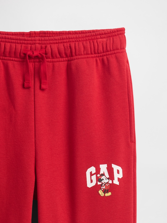 GapKids × ディズニー ミッキーマウス リラックスフィット GAPロゴ ジョガーパンツ-2