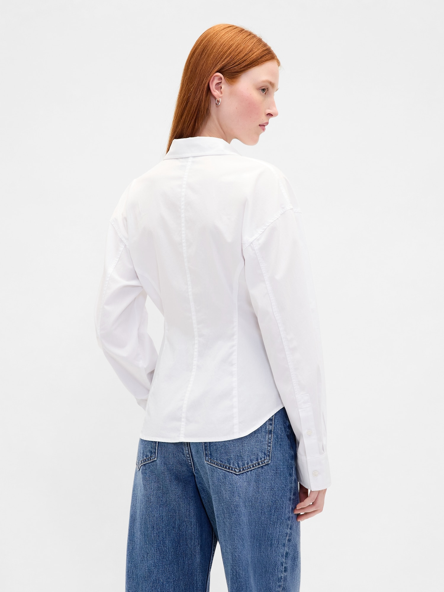 Organic Cotton Poplin Dolman Classic Shirt
