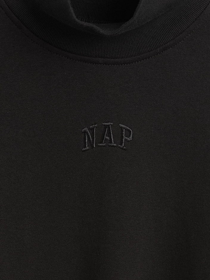 NAPロゴ モックネック クロップド スウェットシャツ-2