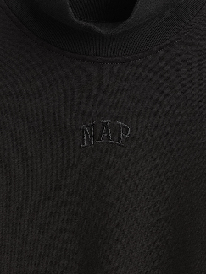 NAPロゴ モックネック クロップド スウェットシャツ-2