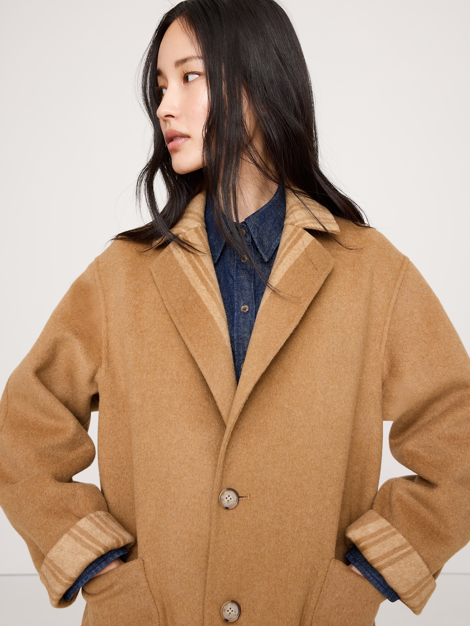 リバーシブル ダブルフェイス トップコート-3