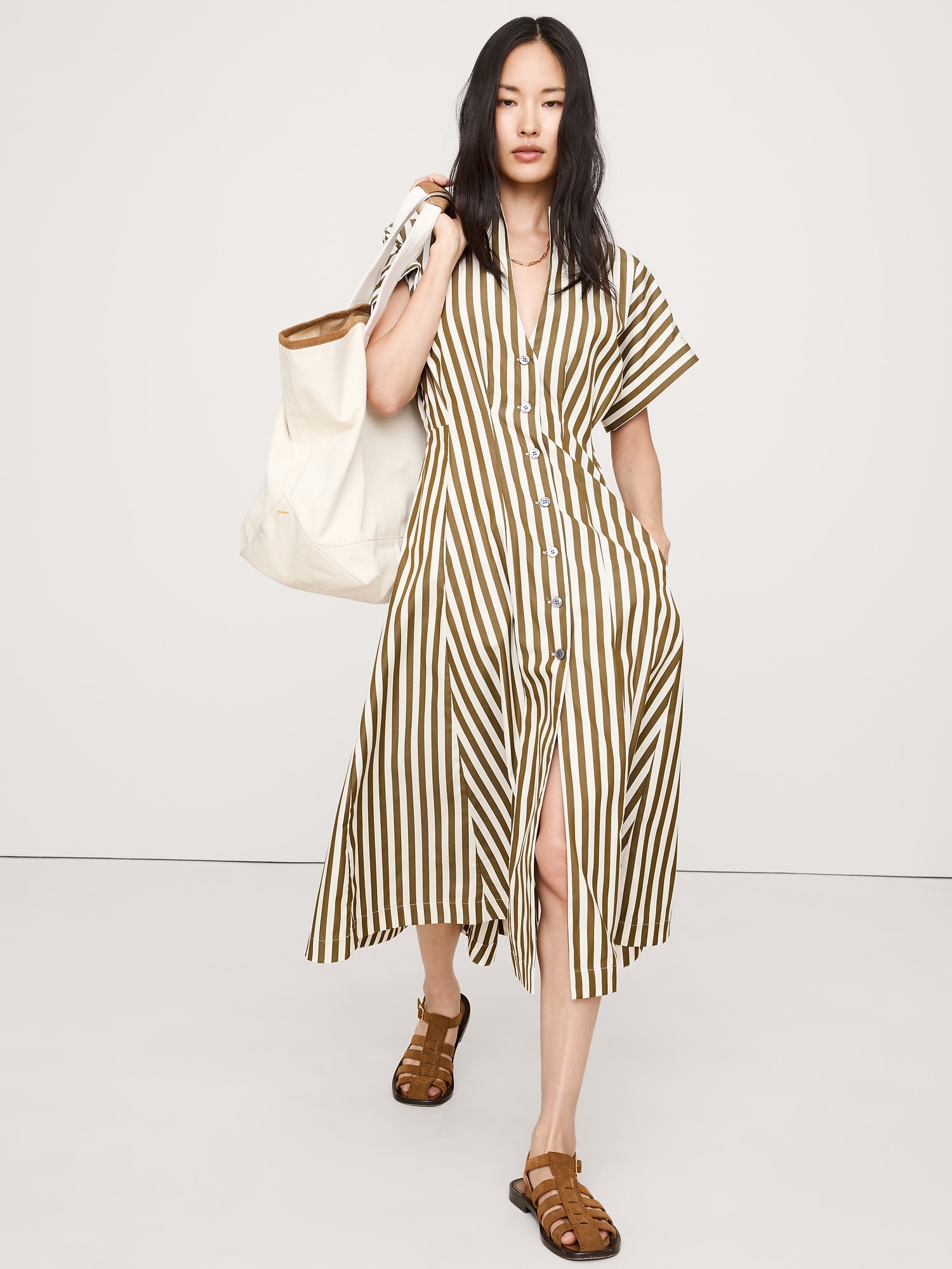 Cotton Poplin Shirt Dress