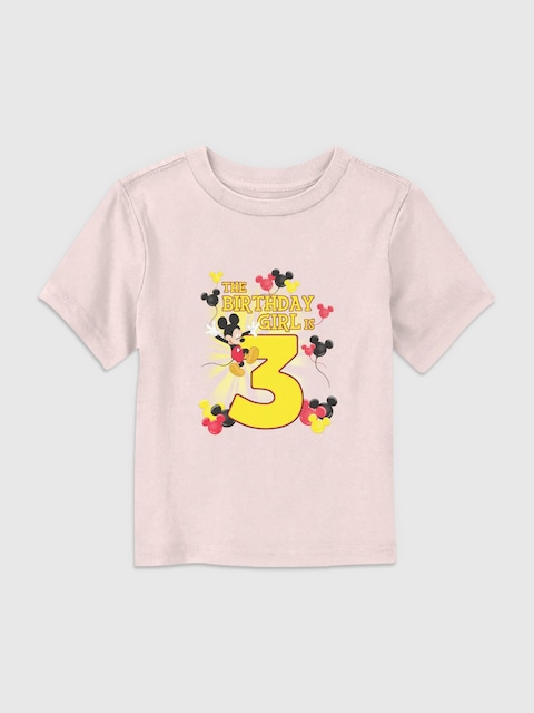 Disney Mickey Birthday Girl Is 3 Graphic T-Shirt for Toddler