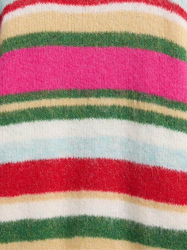 ふわもこ オーバーサイズ クルーネックセーター-3