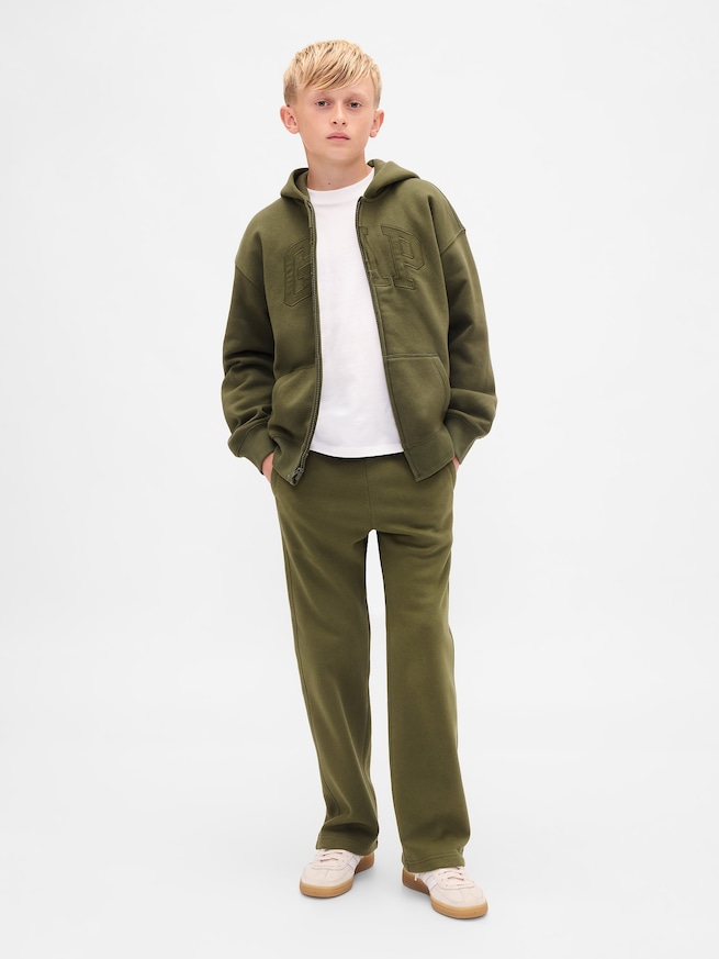 ヴィンテージソフト GAPロゴ ジップアップパーカー (キッズ)-3