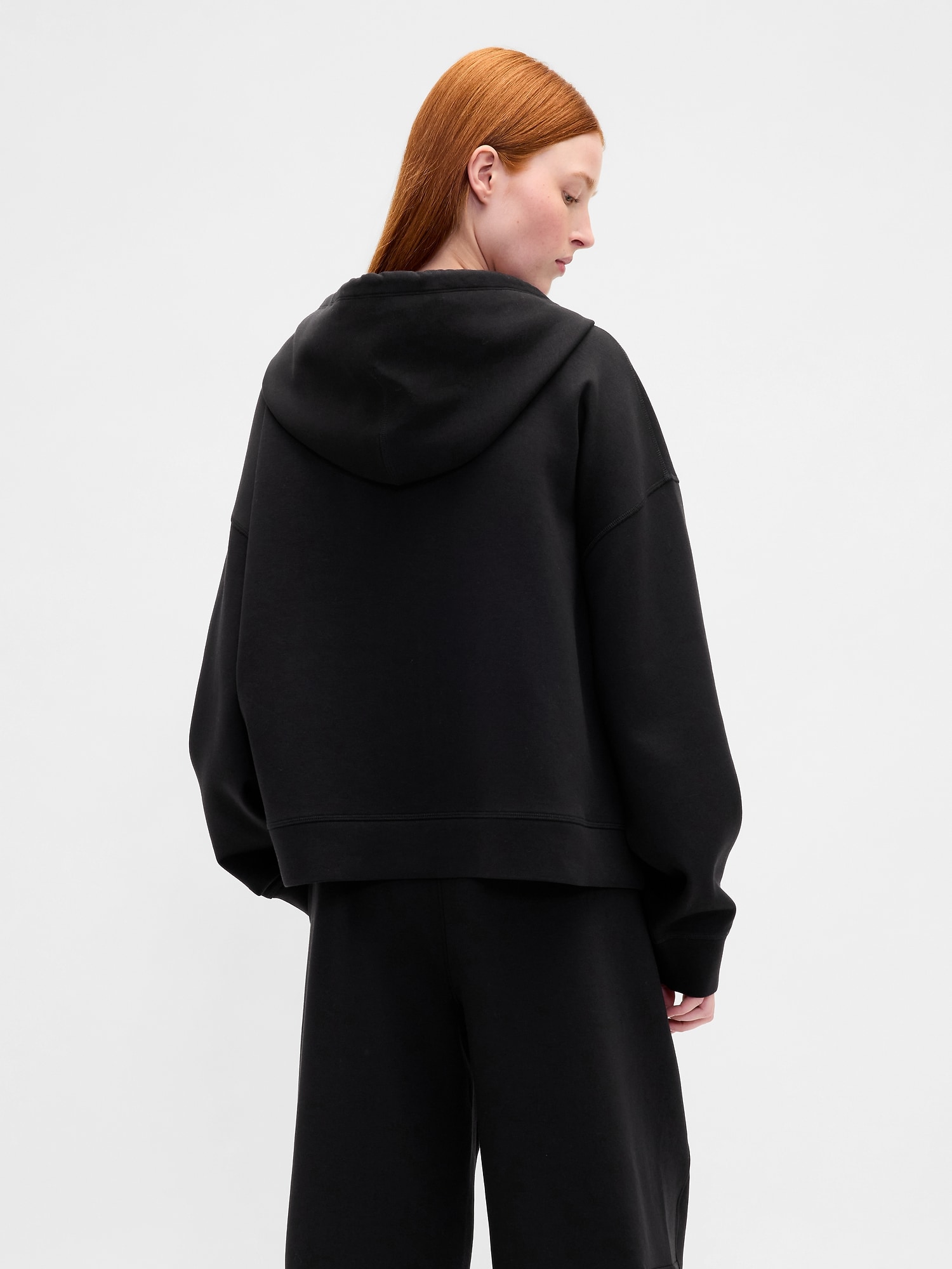 GapFit オーバーサイズ ジップアップパーカー-2