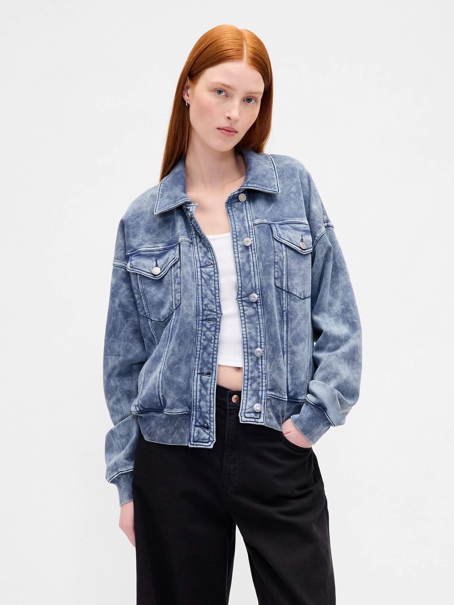 VintageSoft Relaxed Icon Sweatshirt Jacket