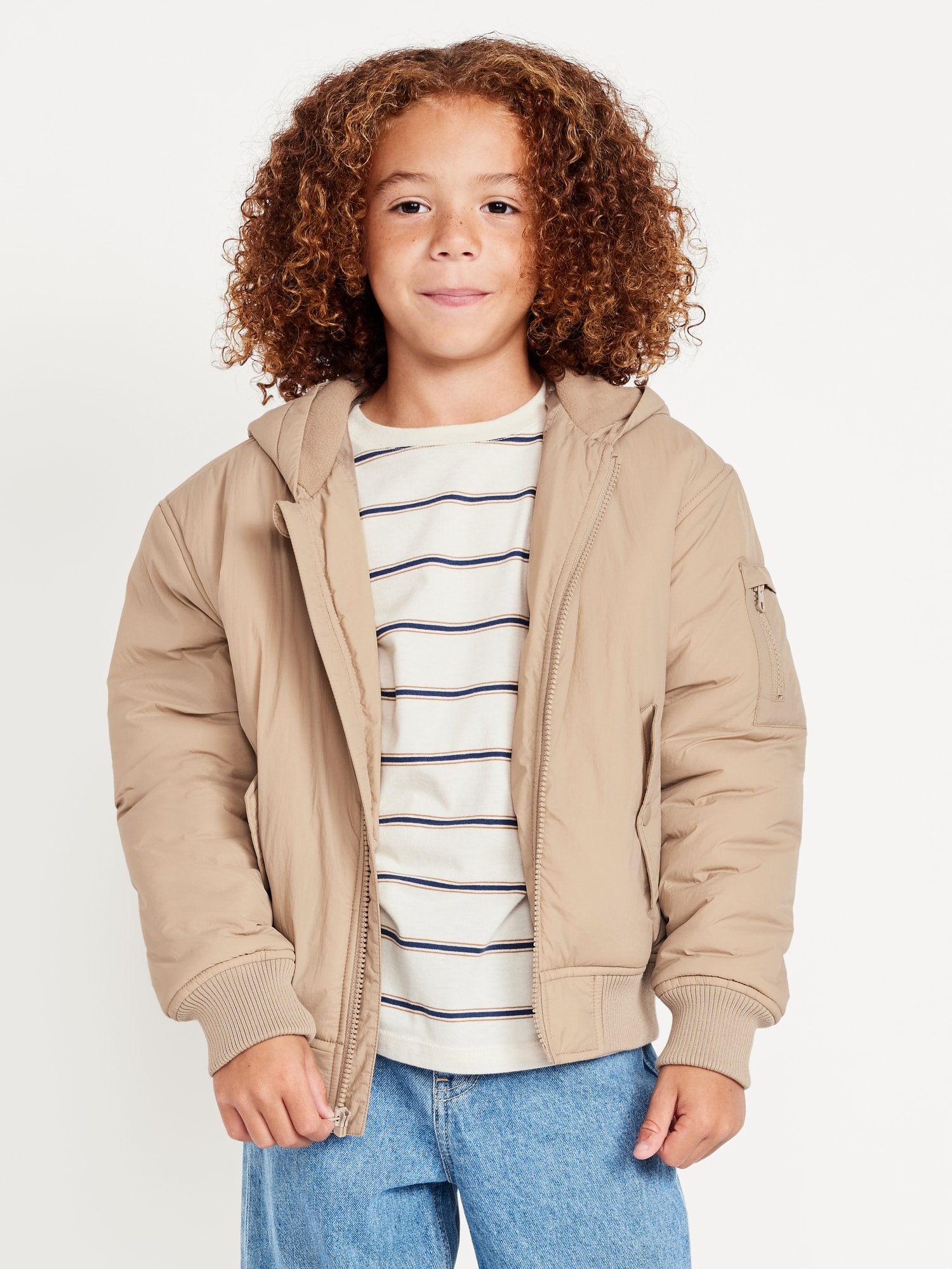 BLOUSON D'AVIATEUR À CAPUCHON HYDRORÉSISTANT POUR TOUT-PETIT GARÇON