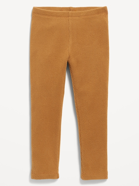 Cozy Waffle-Knit Leggings for Toddler Girls