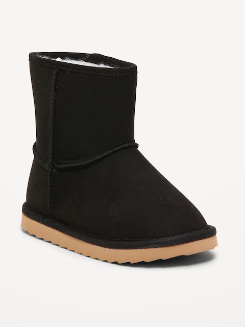 Faux-Suede Faux-Fur Lined Boots for Toddler Girls