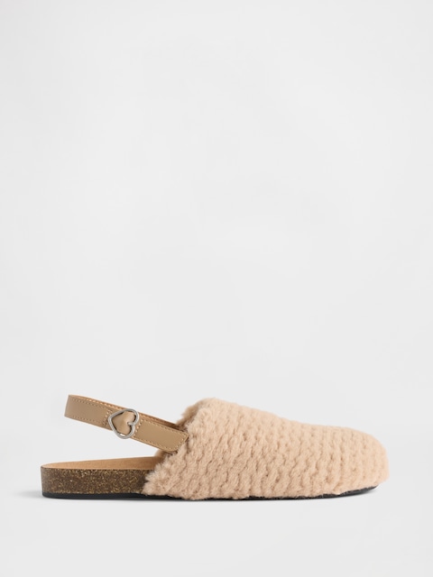 Kids Faux Fur Clogs