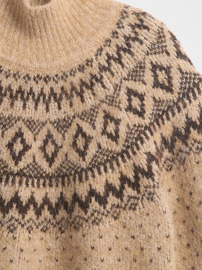 ふわもこ オーバーサイズ タートルネックセーター-3