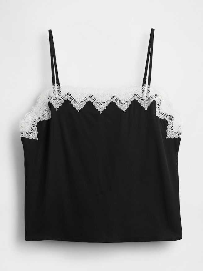 レーストリミング クロップド キャミソール-4