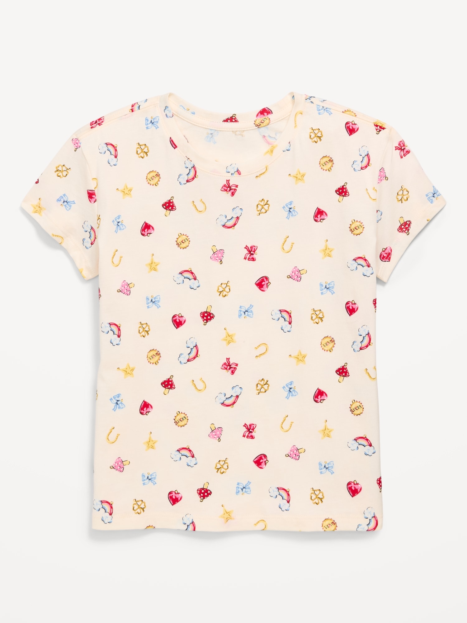 Softest Printed Short-Sleeve T-Shirt for Girls