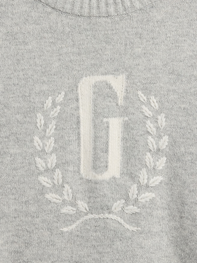 GAPロゴ インターシャセーター-3