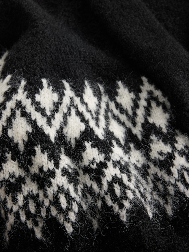 ウールブレンド フェアアイル ショールカーディガン-3