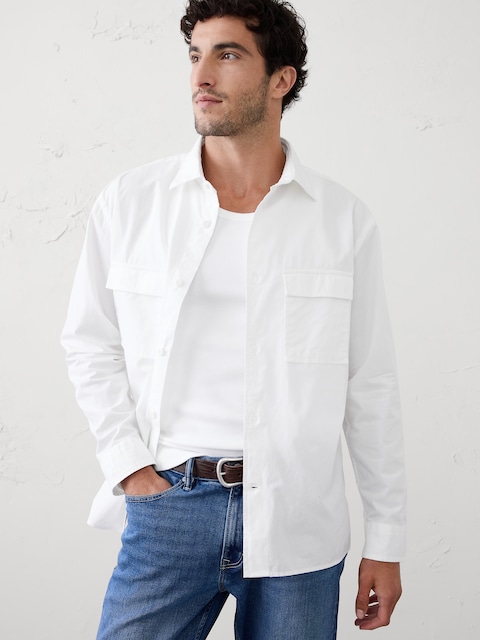 Relaxed-Fit Poplin Overshirt