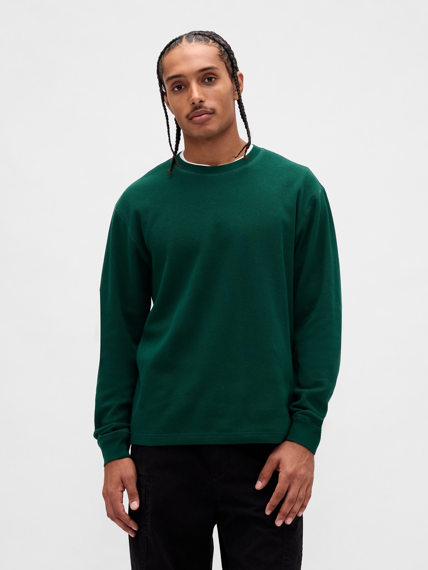 T-SHIR TRAS DU COU EN TISSU GAUFRÉ