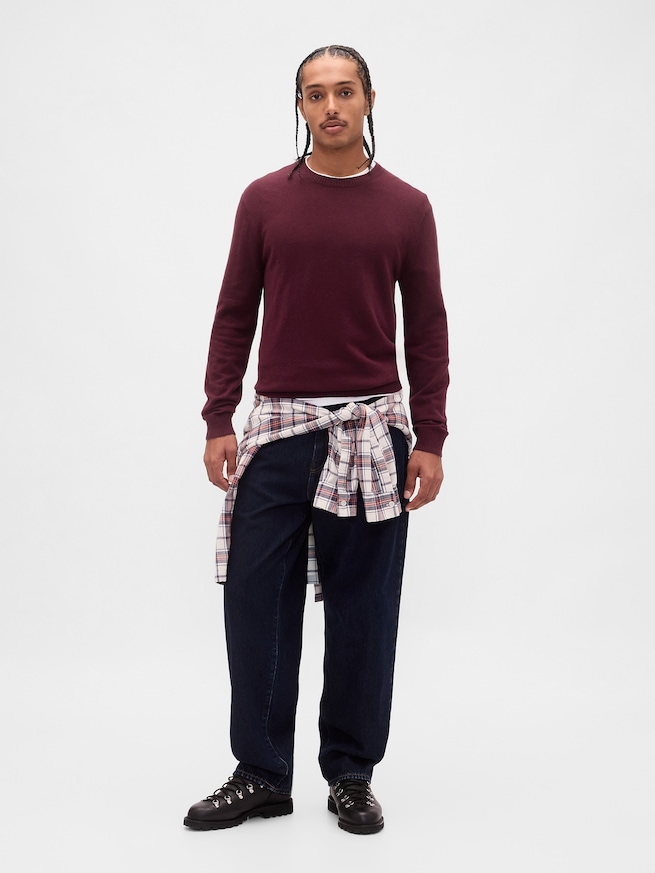 CashSoft カシミヤタッチ クルーネックセーター-1