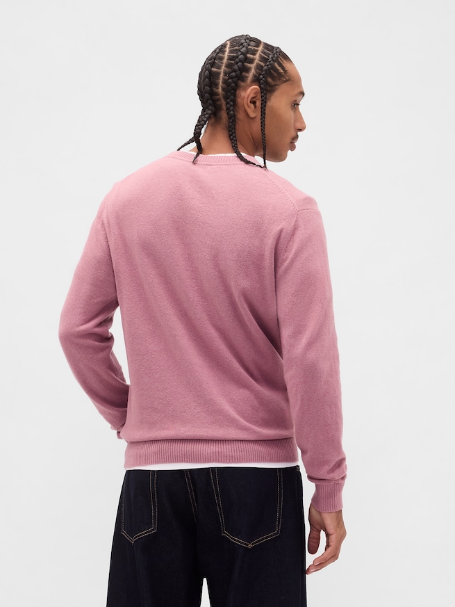 CashSoft カシミヤタッチ クルーネックセーター-2