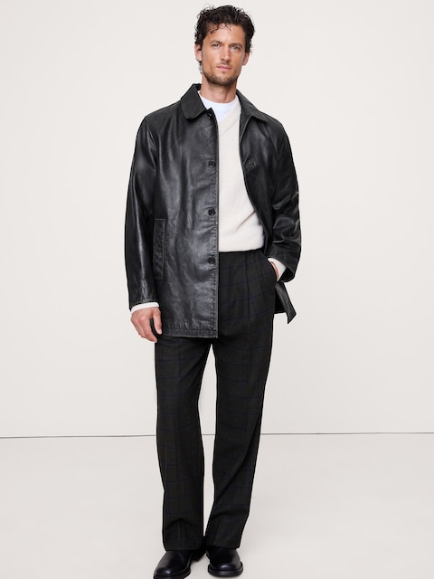 MANTEAU DÉCONTRACTÉ EN CUIR