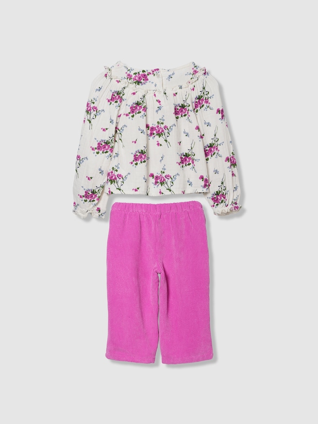 ロングスリーブ フローラル コーデセット (幼児・ベビー)-2