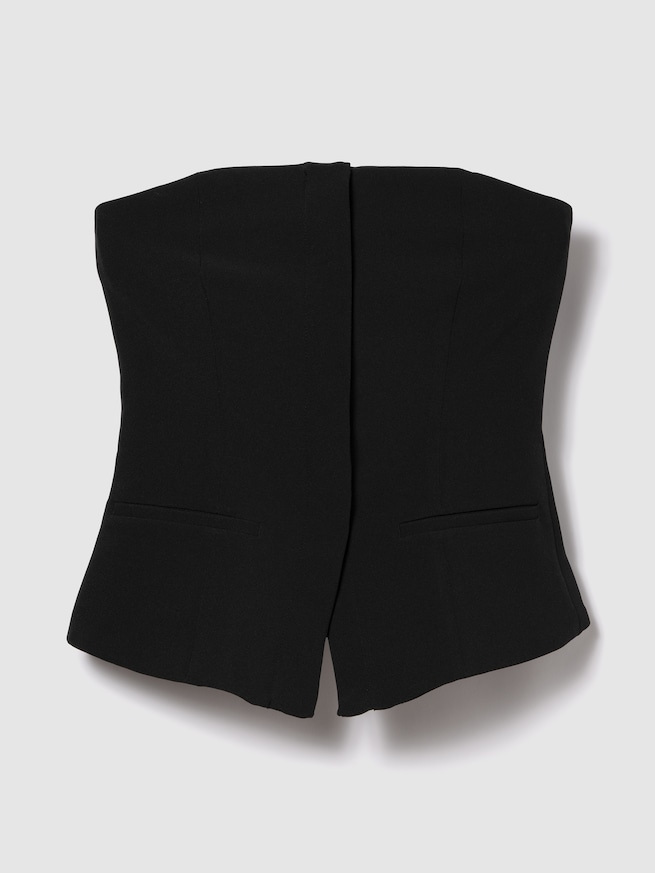 ストラップレス バイストレッチ コルセットトップス-0