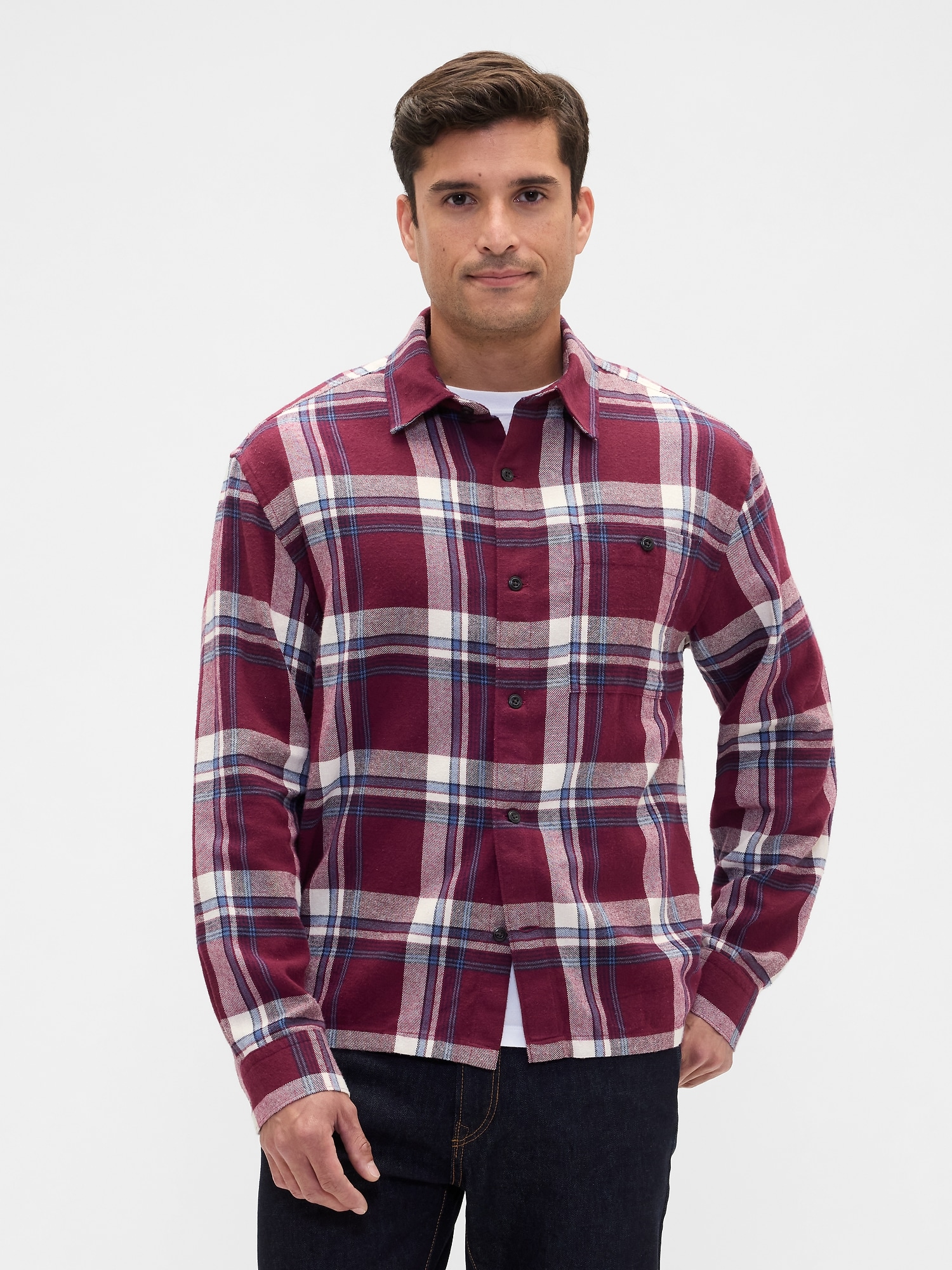 Flannel Shirt in Boxy Fit