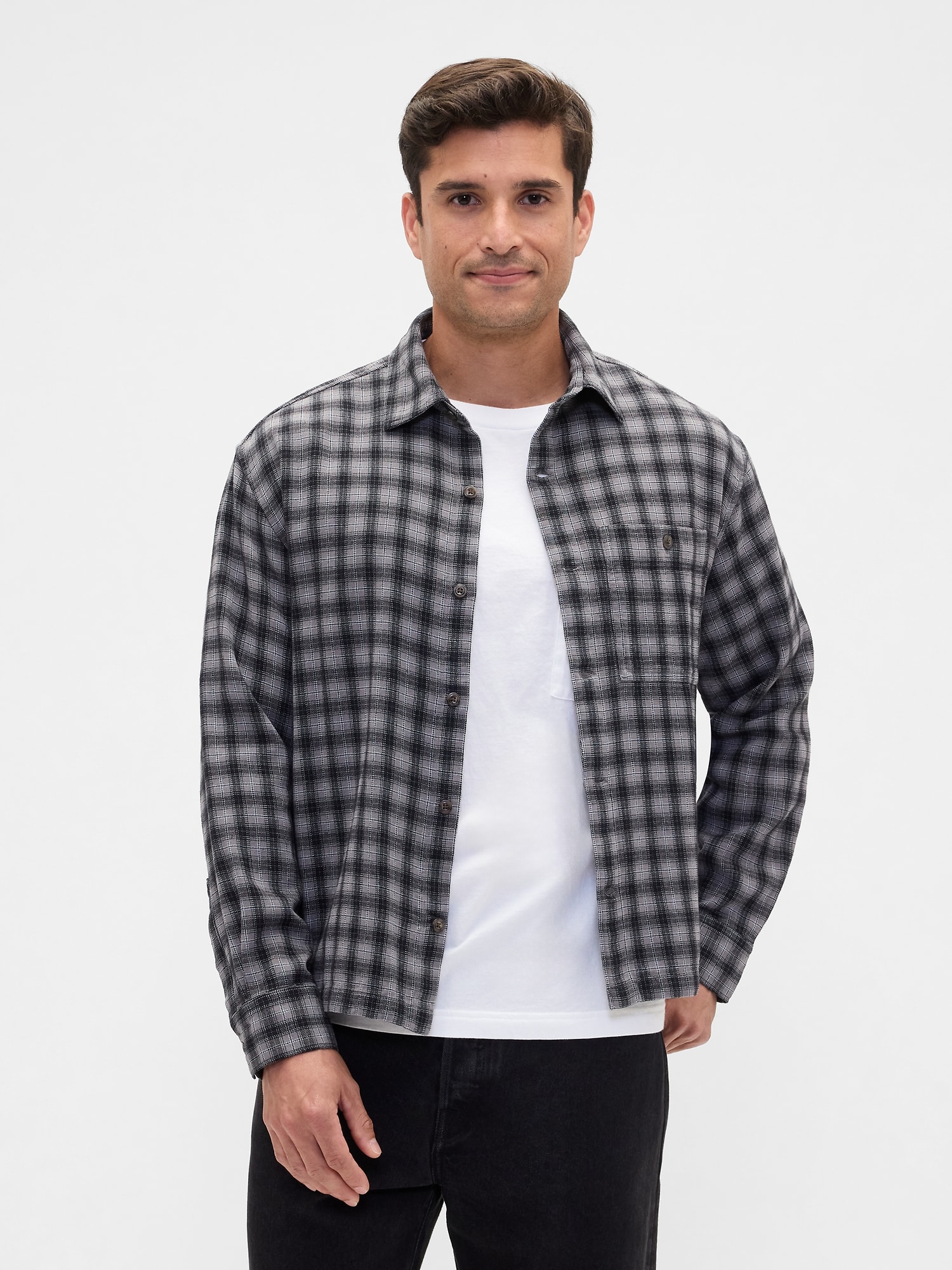 Flannel Shirt in Boxy Fit