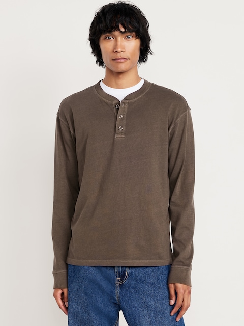 T-SHIRT HENLEY EN TISSU ÉPAIS