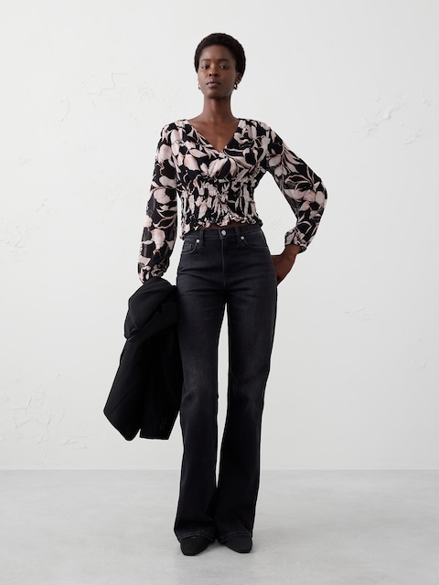 Ruched V-Neck Top