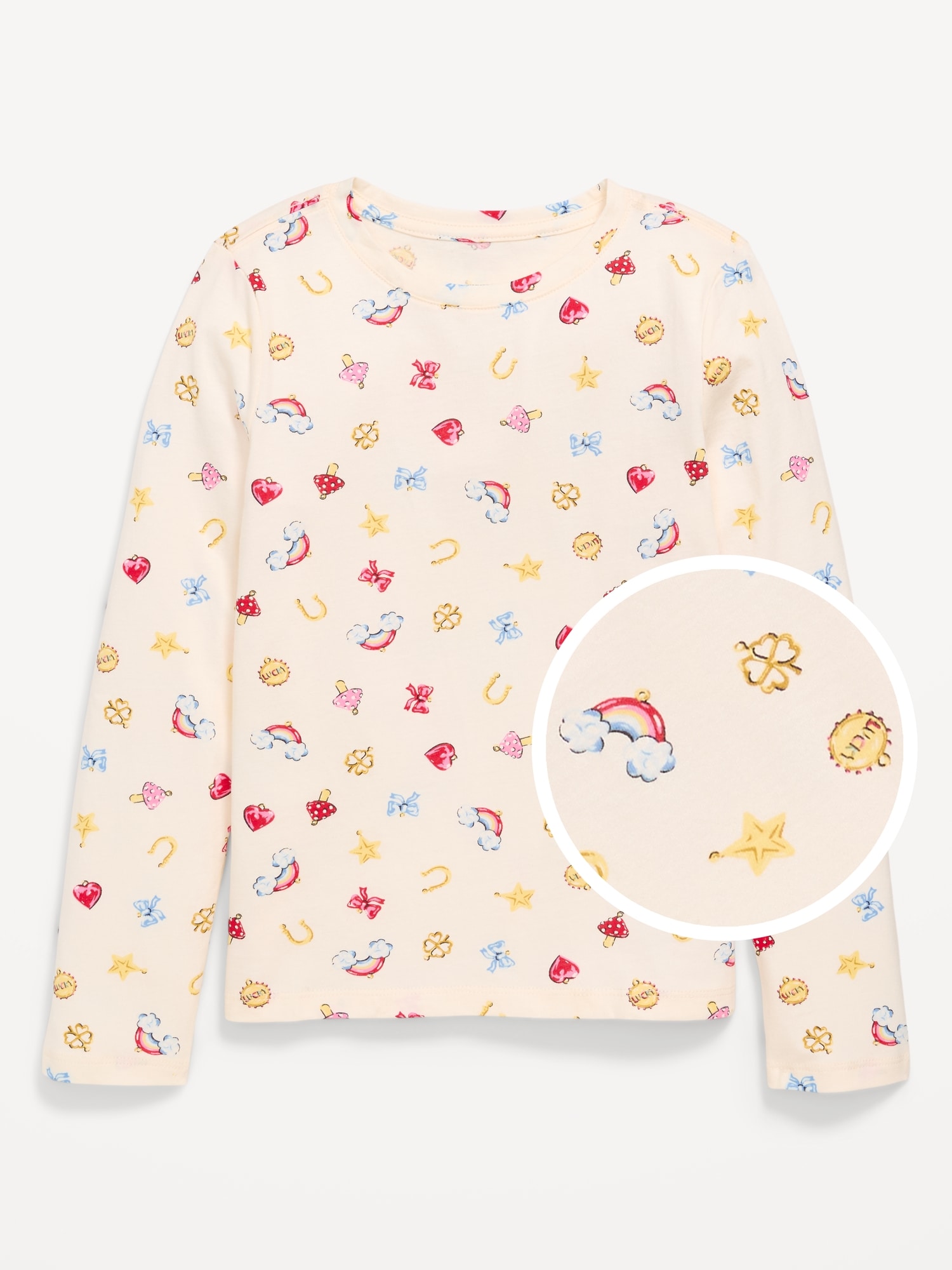 T-SHIRT ULTRA-DOUX À MANCHES LONGUES À IMPRIMÉ POUR FILLE