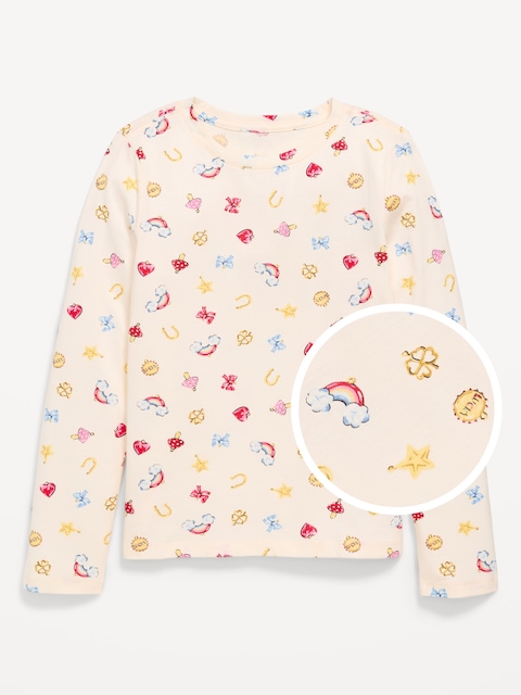 Softest Printed Long-Sleeve T-Shirt for Girls