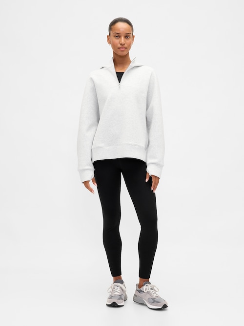 GapFit オーバーサイズ 1/4ジップアップパーカー