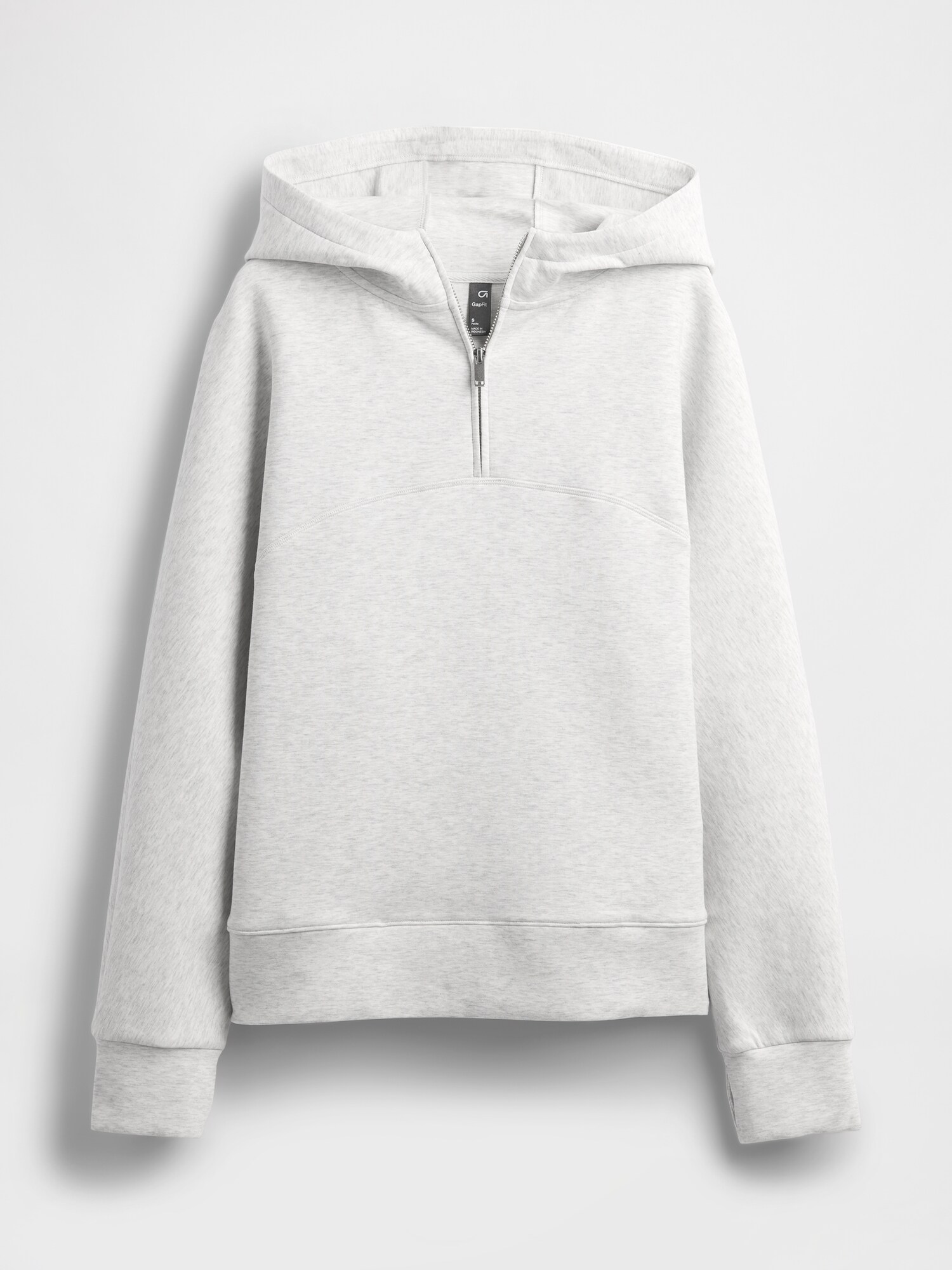 GapFit オーバーサイズ 1/4ジップアップパーカー-4